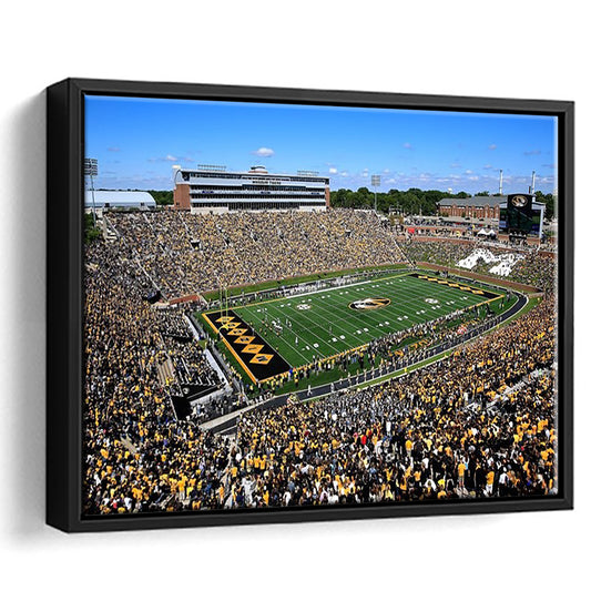 Faurot field at Memorial Stadium, Stadium Canvas, Sport Art, Framed Canvas Print Wall Art, Floating Frame