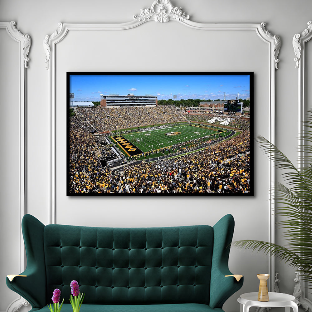 Faurot field at Memorial Stadium, Stadium Canvas, Sport Art, Gift for him, Framed Art Print Wall Decor, Picture Framed