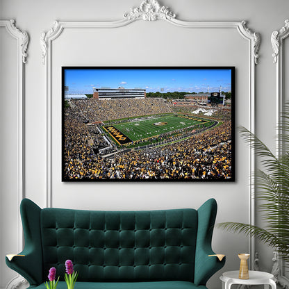 Faurot field at Memorial Stadium, Stadium Canvas, Sport Art, Gift for him, Framed Art Print Wall Decor, Picture Framed