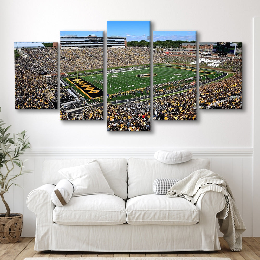 Faurot field at Memorial Stadium, Stadium Canvas, Sport Art, Gift for him, 5 Panel, Large Canvas, Canvas Print Wall Art