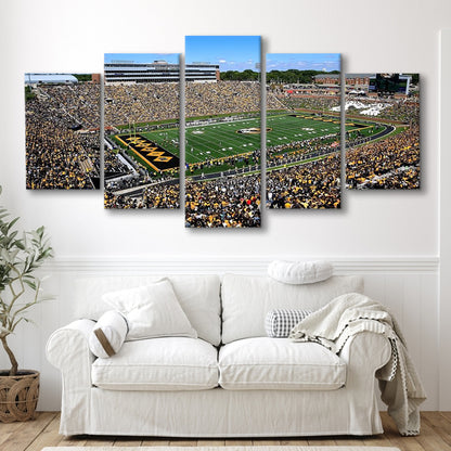 Faurot field at Memorial Stadium, Stadium Canvas, Sport Art, Gift for him, 5 Panel, Large Canvas, Canvas Print Wall Art
