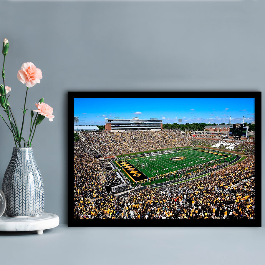 Faurot field at Memorial Stadium, Stadium Canvas, Sport Art, Gift for him, Framed Art Print Wall Decor, Picture Framed