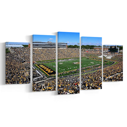 Faurot field at Memorial Stadium, Stadium Canvas, Sport Art, Gift for him, 5 Panel, Large Canvas, Canvas Print Wall Art