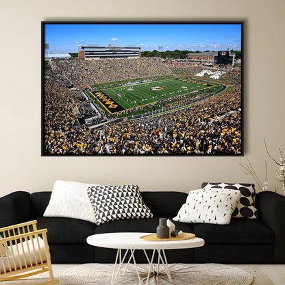 Faurot field at Memorial Stadium, Stadium Canvas, Sport Art, Framed Canvas Print Wall Art, Floating Frame