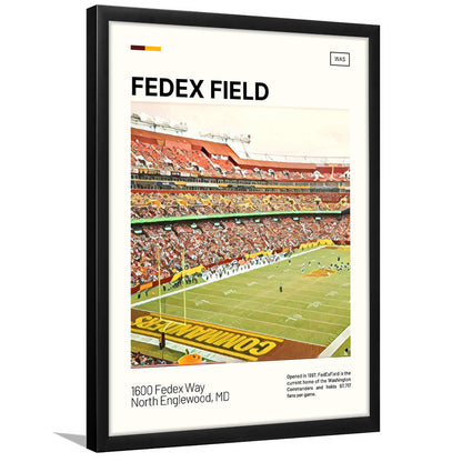 FedExField Print, Washington Commanders Stadium Art, Gifts for him, Sport Art, Framed Art Print Wall Decor