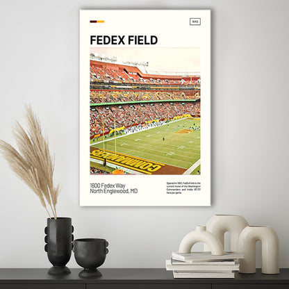 FedExField Print, Washington Commanders Stadium Canvas Art, Fan Gifts, Sport Art, Canvas Print Wall Art