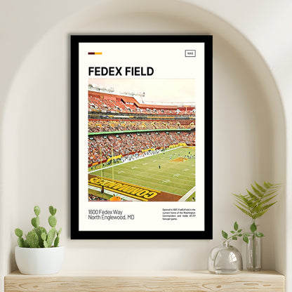 FedExField Print, Washington Commanders Stadium Art, Gifts for him, Sport Art, Framed Art Print Wall Decor