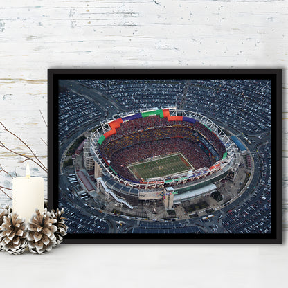 Fedex Field Aerial View, Stadium Canvas, Sport Art, Framed Canvas Print Wall Art, Floating Frame