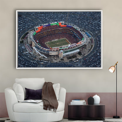 Fedex Field Aerial View, Stadium Canvas, Sport Art, Framed Canvas Print Wall Art, Floating Frame