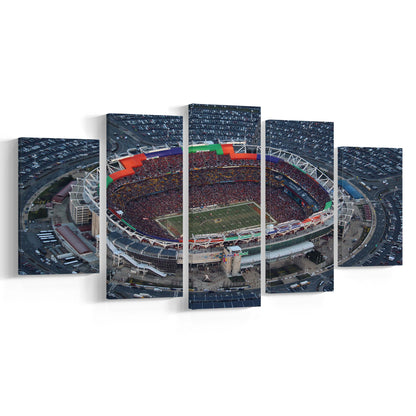 Fedex Field Aerial View, Stadium Canvas, Sport Art, Gift for him, 5 Panel, Large Canvas, Canvas Print Wall Art