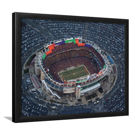 Fedex Field Aerial View, Stadium Canvas, Sport Art, Gift for him, Framed Art Print Wall Decor, Picture Framed