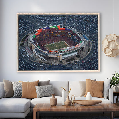 Fedex Field Aerial View, Stadium Canvas, Sport Art, Framed Canvas Print Wall Art, Floating Frame