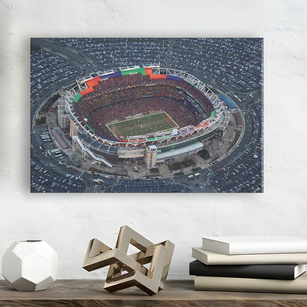 Fedex Field Aerial View, Stadium Canvas, Sport Art, Gift for him, Man Cave Decor, Art Print, Canvas Print Wall Art