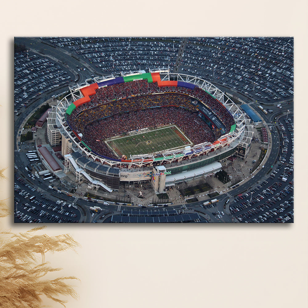 Fedex Field Aerial View, Stadium Canvas, Sport Art, Gift for him, Man Cave Decor, Art Print, Canvas Print Wall Art