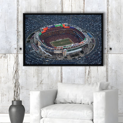 Fedex Field Aerial View, Stadium Canvas, Sport Art, Framed Canvas Print Wall Art, Floating Frame