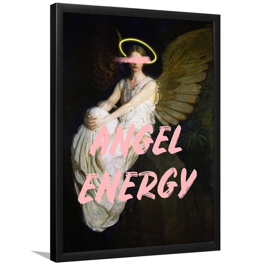 Feminine Angel Energy Print, Pink Wall Print, Framed Picture Print,, Framed Art Prints Wall Decor