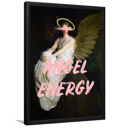 Feminine Angel Energy Print, Pink Wall Print, Framed Picture Print,, Framed Art Prints Wall Decor