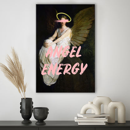 Feminine Angel Energy Print, Pink Wall Print, Canvas Art Print Decor, Painting Art, Canvas Prints Wall Art