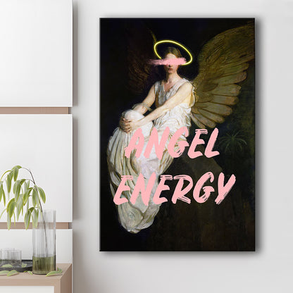 Feminine Angel Energy Print, Pink Wall Print, Canvas Art Print Decor, Painting Art, Canvas Prints Wall Art