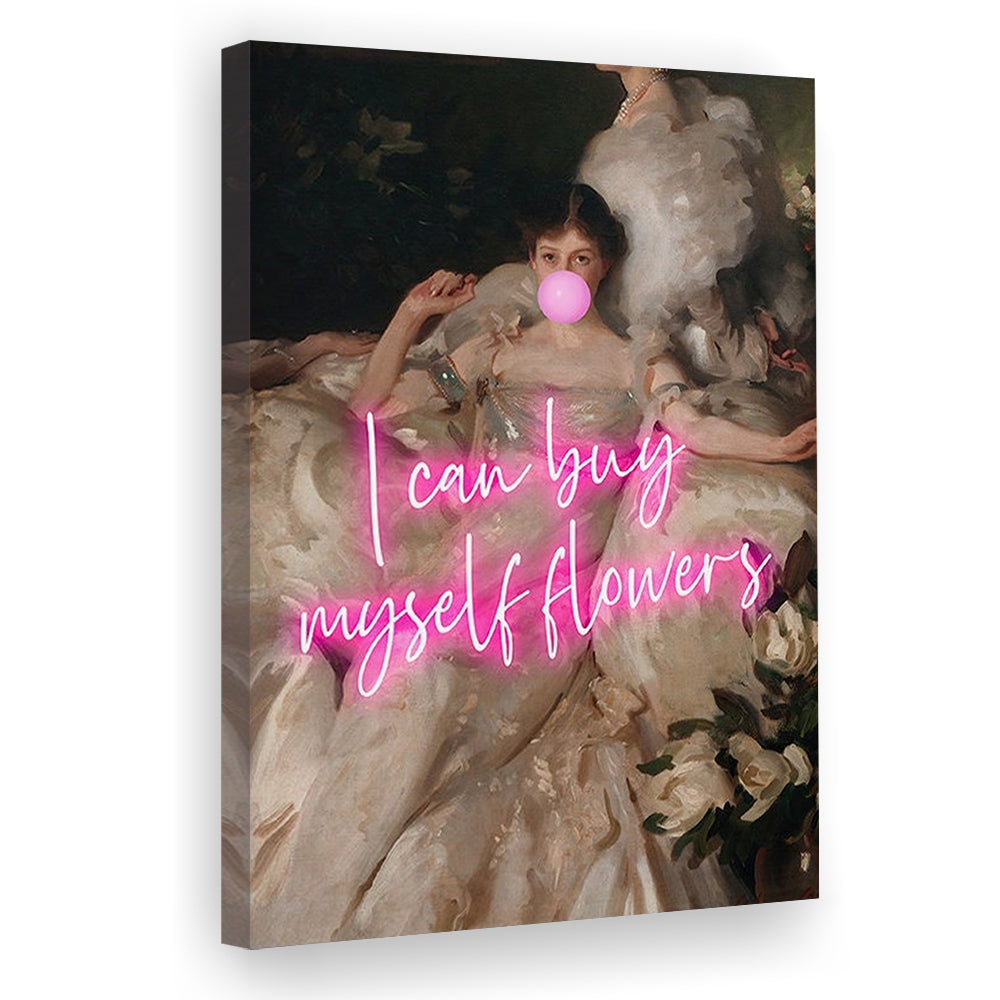 Feminist Altered Wall Art Print, Altered Art,Neon Print, Canvas Prints Wall Art