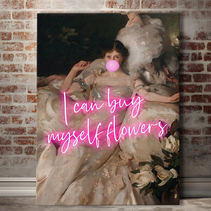 Feminist Altered Wall Art Print, Altered Art,Neon Print, Canvas Prints Wall Art