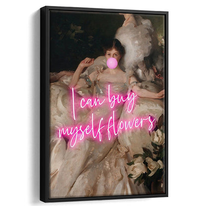 Feminist Altered Wall Art Print, Altered Art,Neon Print, Framed Canvas Prints Wall Art