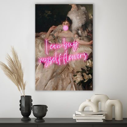Feminist Altered Wall Art Print, Altered Art,Neon Print, Canvas Prints Wall Art