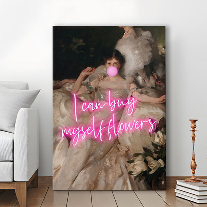 Feminist Altered Wall Art Print, Altered Art,Neon Print, Canvas Prints Wall Art