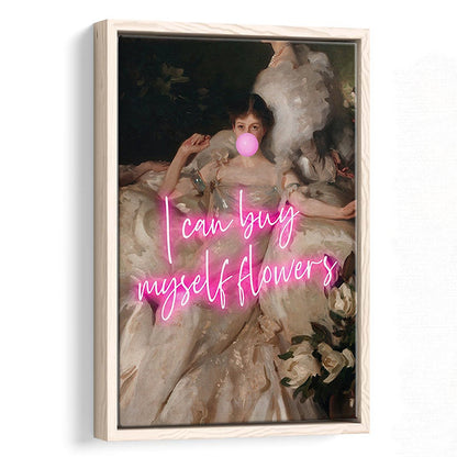 Feminist Altered Wall Art Print, Altered Art,Neon Print, Framed Canvas Prints Wall Art