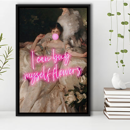 Feminist Altered Wall Art Print, Altered Art,Neon Print, Framed Canvas Prints Wall Art