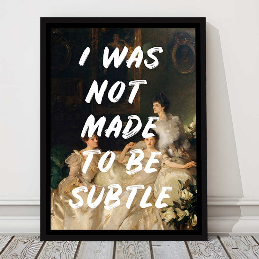 Feminist Print, Floating Framed Canvas Art Print,, Framed Canvas Prints Wall Art