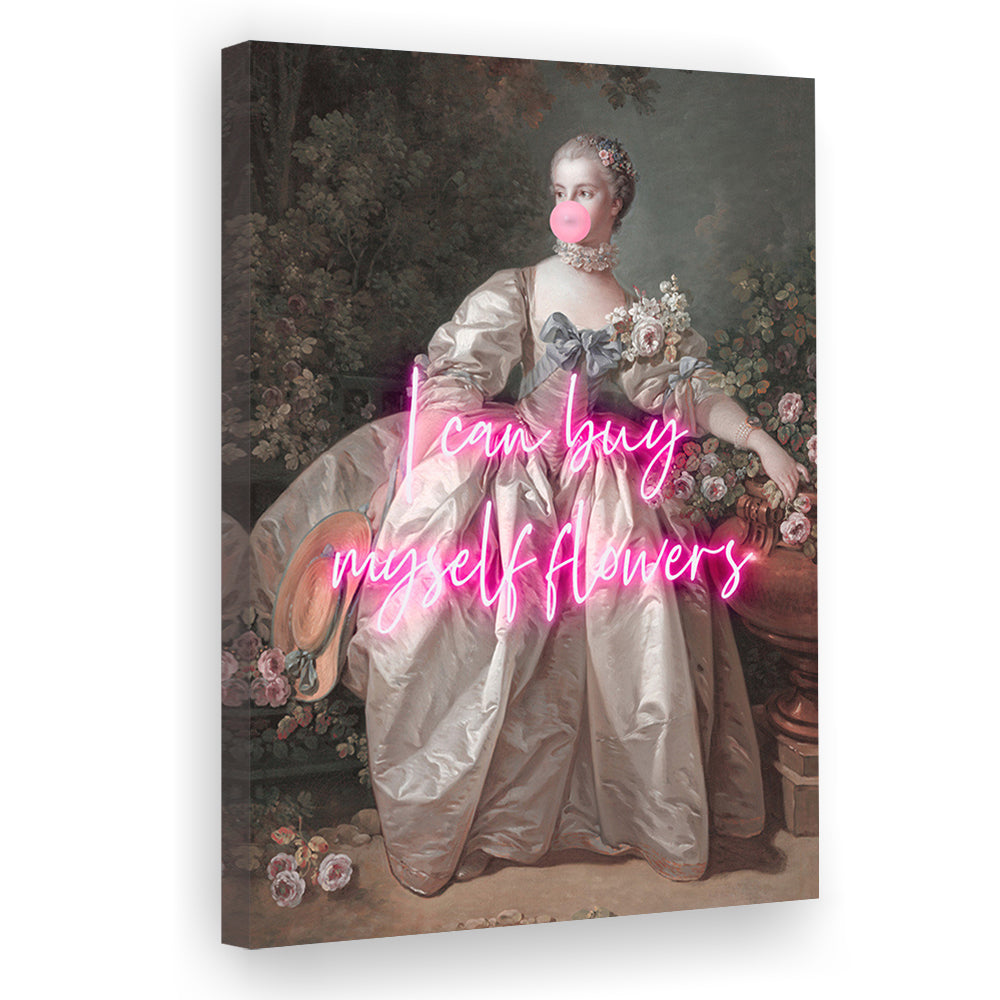 Feminist Print, Altered Art, Bedroom Print, Pink Print, Wall Art, Canvas Prints Wall Art