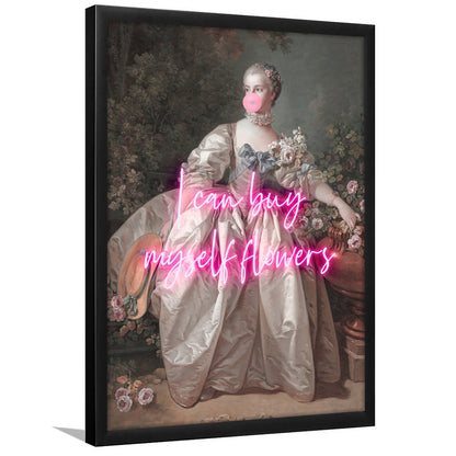 Feminist Print, Altered Art, Bedroom Print, Pink Print, Wall Art, Framed Art Prints Wall Decor