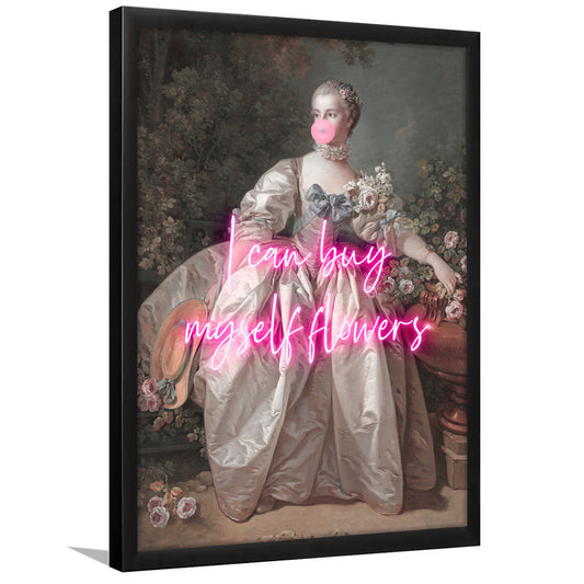 Feminist Print, Altered Art, Bedroom Print, Pink Print, Wall Art, Framed Art Prints Wall Decor
