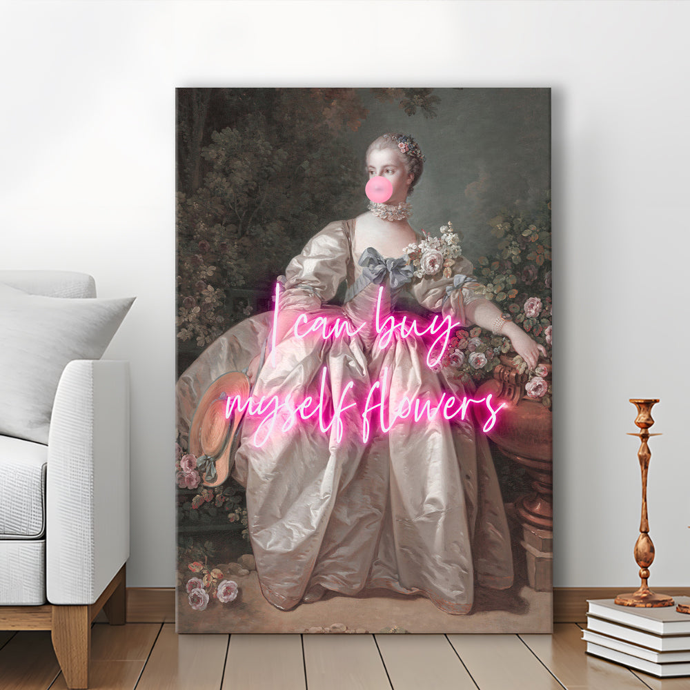 Feminist Print, Altered Art, Bedroom Print, Pink Print, Wall Art, Canvas Prints Wall Art