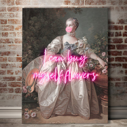 Feminist Print, Altered Art, Bedroom Print, Pink Print, Wall Art, Canvas Prints Wall Art