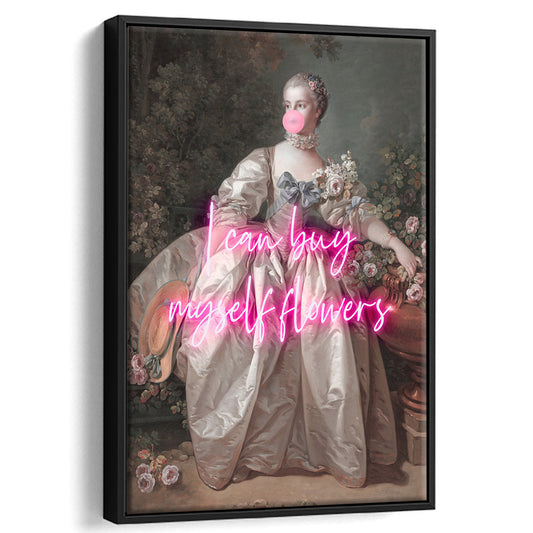 Feminist Print, Altered Art, Bedroom Print, Pink Print, Wall Art, Framed Canvas Prints Wall Art