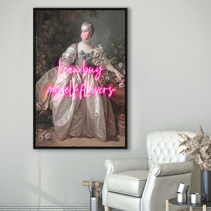 Feminist Print, Altered Art, Bedroom Print, Pink Print, Wall Art, Framed Canvas Prints Wall Art