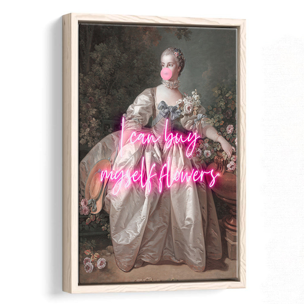 Feminist Print, Altered Art, Bedroom Print, Pink Print, Wall Art, Framed Canvas Prints Wall Art