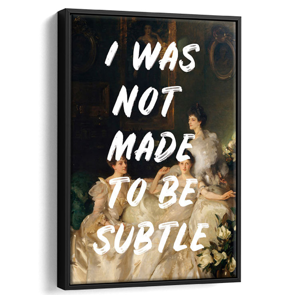 Feminist Print, Floating Framed Canvas Art Print,, Framed Canvas Prints Wall Art