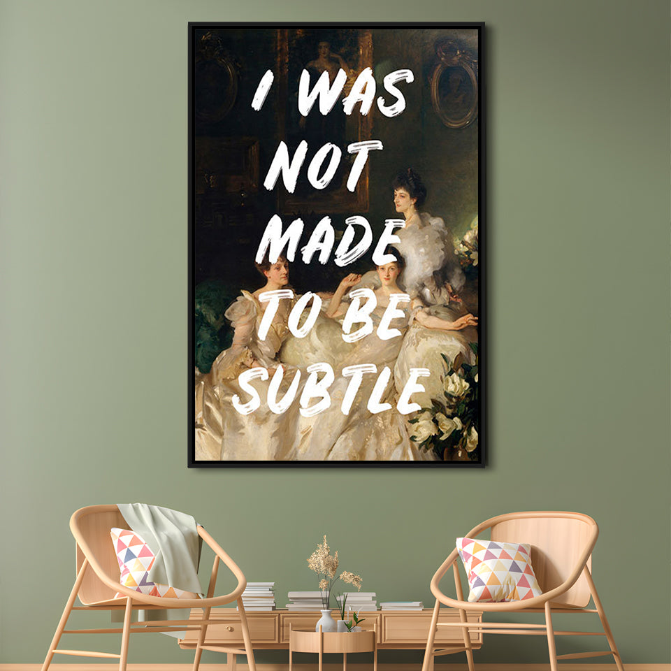Feminist Print, Floating Framed Canvas Art Print,, Framed Canvas Prints Wall Art