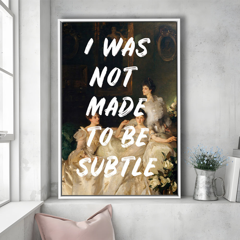 Feminist Print, Floating Framed Canvas Art Print,, Framed Canvas Prints Wall Art