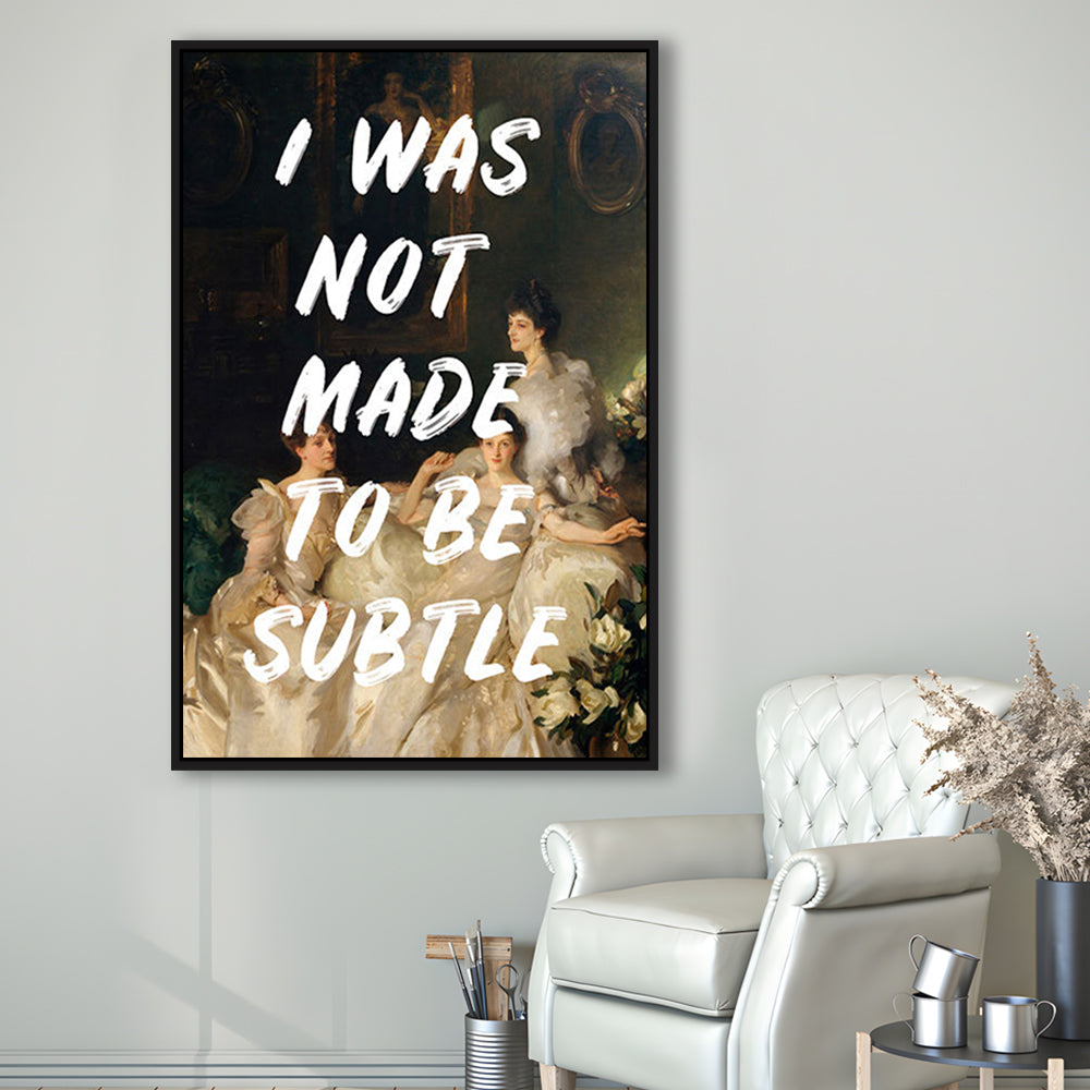 Feminist Print, Floating Framed Canvas Art Print,, Framed Canvas Prints Wall Art