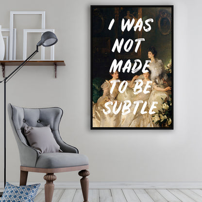 Feminist Print, Floating Framed Canvas Art Print,, Framed Canvas Prints Wall Art
