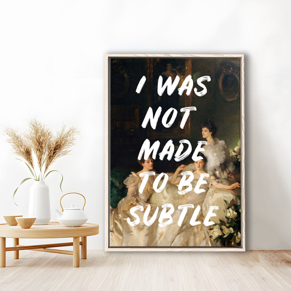Feminist Print, Floating Framed Canvas Art Print,, Framed Canvas Prints Wall Art