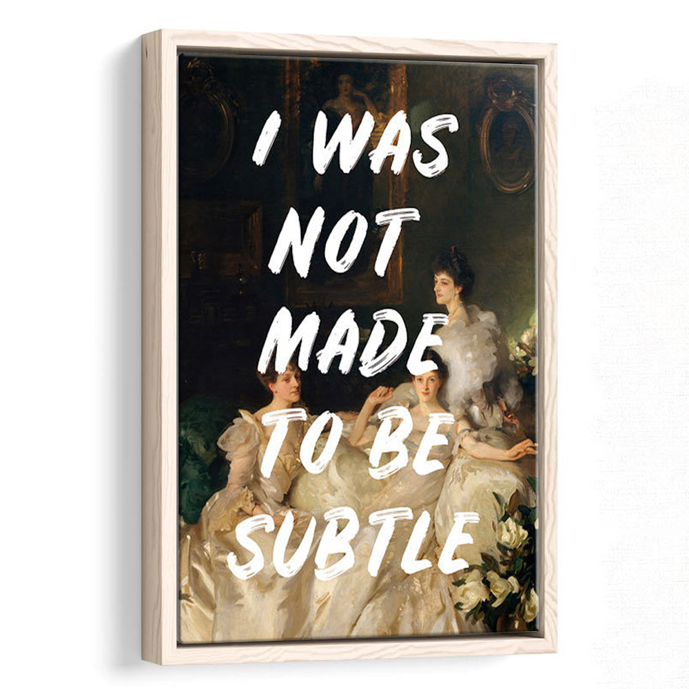 Feminist Print, Floating Framed Canvas Art Print,, Framed Canvas Prints Wall Art