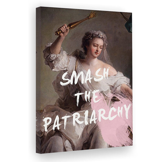 Feminist Wall Art, Altered Art Print, Vintage Quote Prints Art Pink Decor, Canvas Prints Wall Art