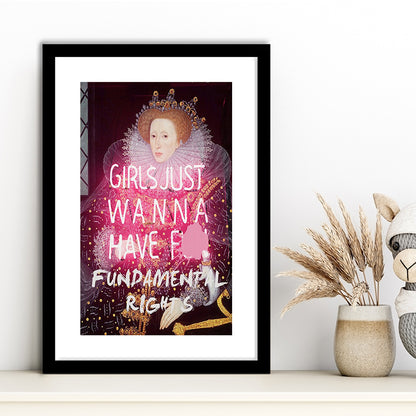 Feminist Wall Art Print, Feminist Wall Art, Gift For Her, Quote Print, Feminist Gifts, Framed Art Prints White Border Wall Art