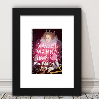 Feminist Wall Art Print, Feminist Wall Art, Gift For Her, Quote Print, Feminist Gifts, Framed Art Prints White Border Wall Art