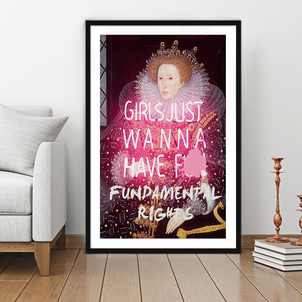 Feminist Wall Art Print, Feminist Wall Art, Gift For Her, Quote Print, Feminist Gifts, Framed Art Prints White Border Wall Art